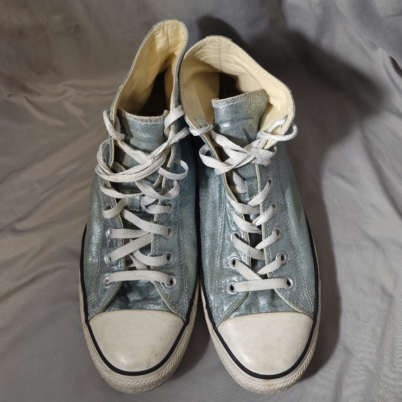 Metallic Light Blue Converse - Picture 2 of 8